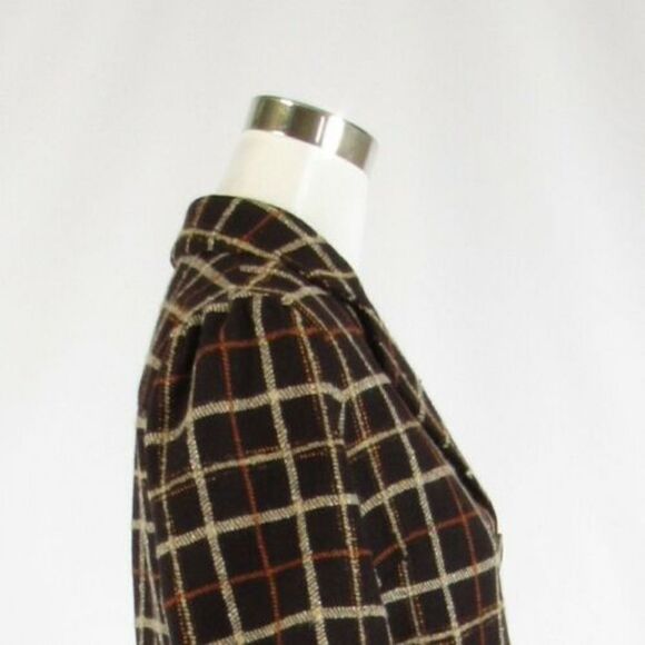 Alex Gaines dark brown beige jacket 6 - Picture 6 of 8